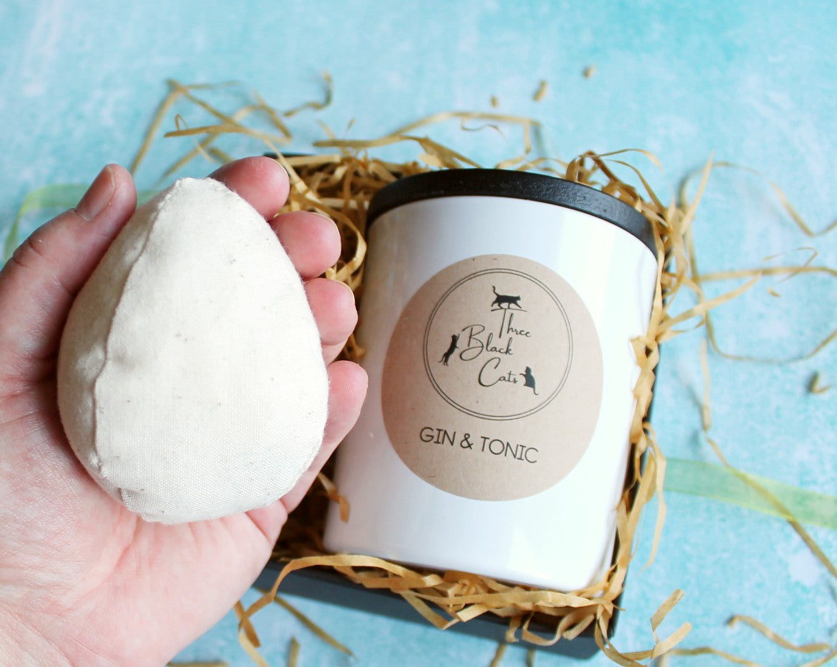 Presentset med Gin & Tonic-ljus och tygägg